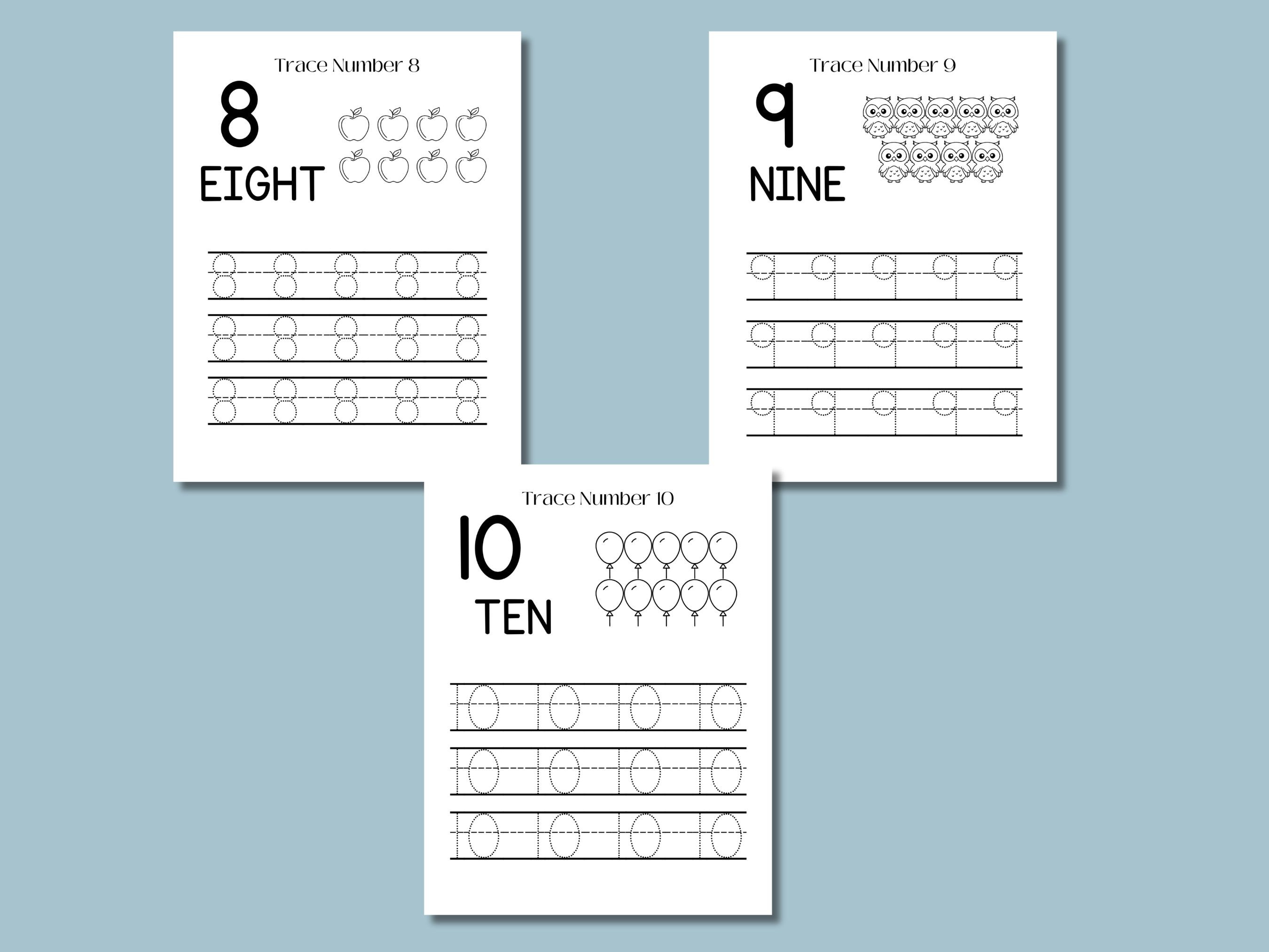 Number Tracing Worksheet Preschool Activity Kindergarten Worksheet