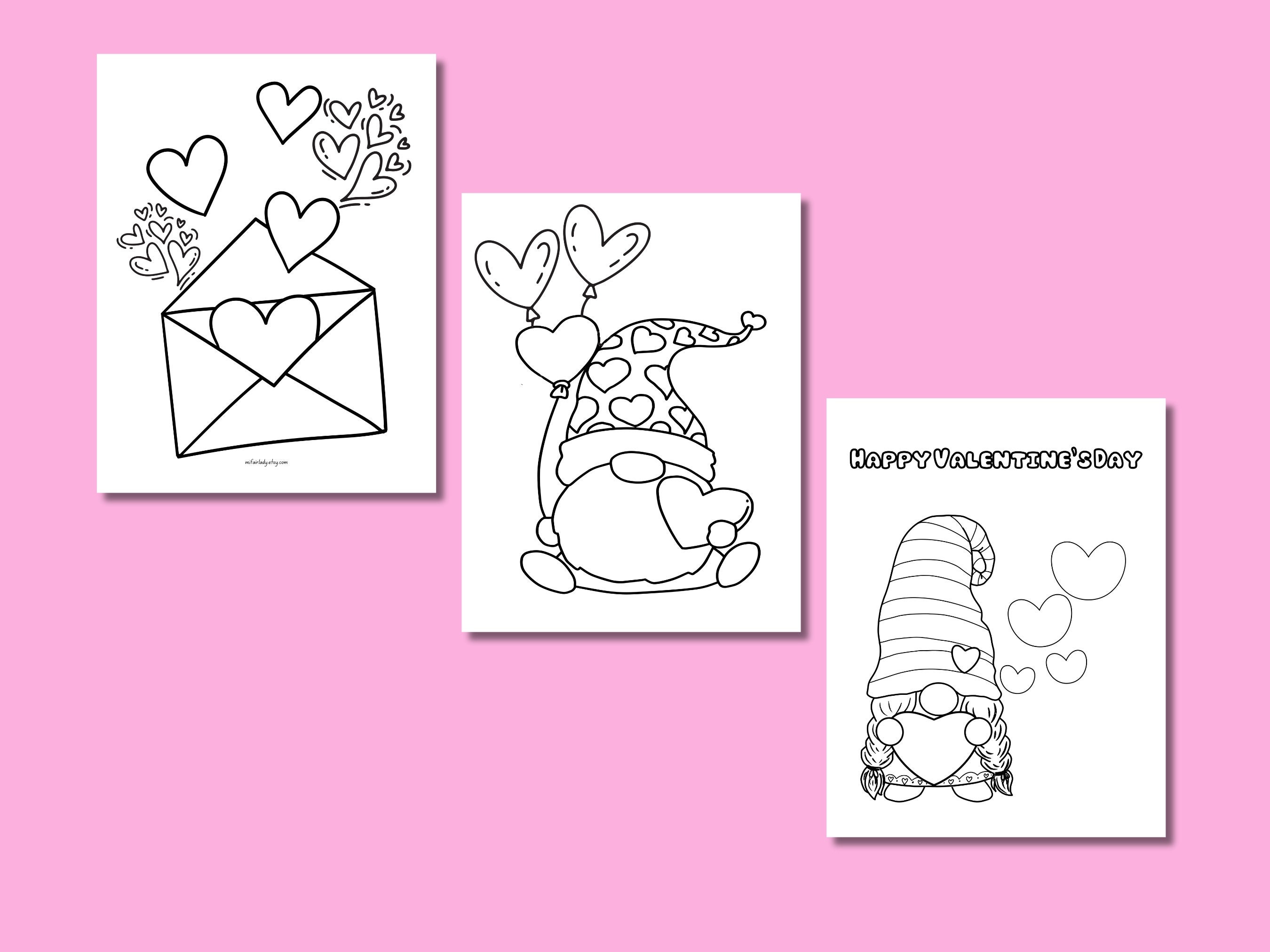 Printable Valentine Coloring Pages| Printable Valentine Activities for ...