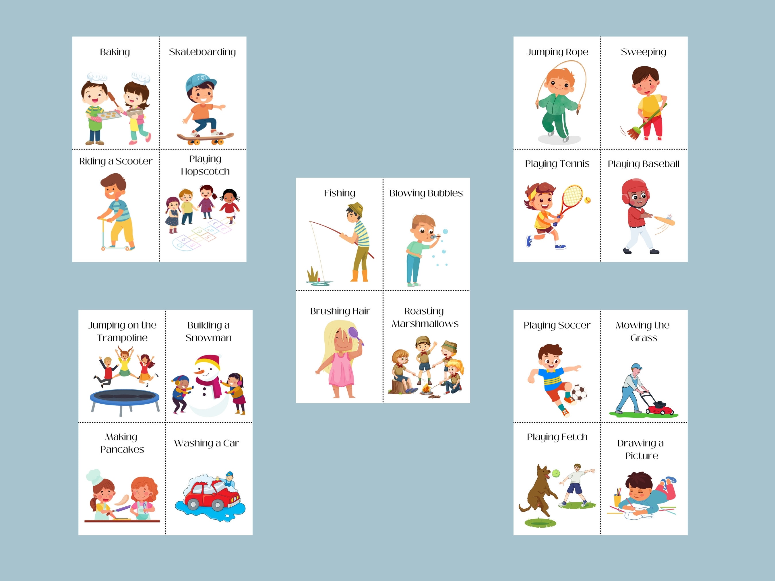 Charades Game for Kids | Printable Kid-edition Charades | Classroom ...