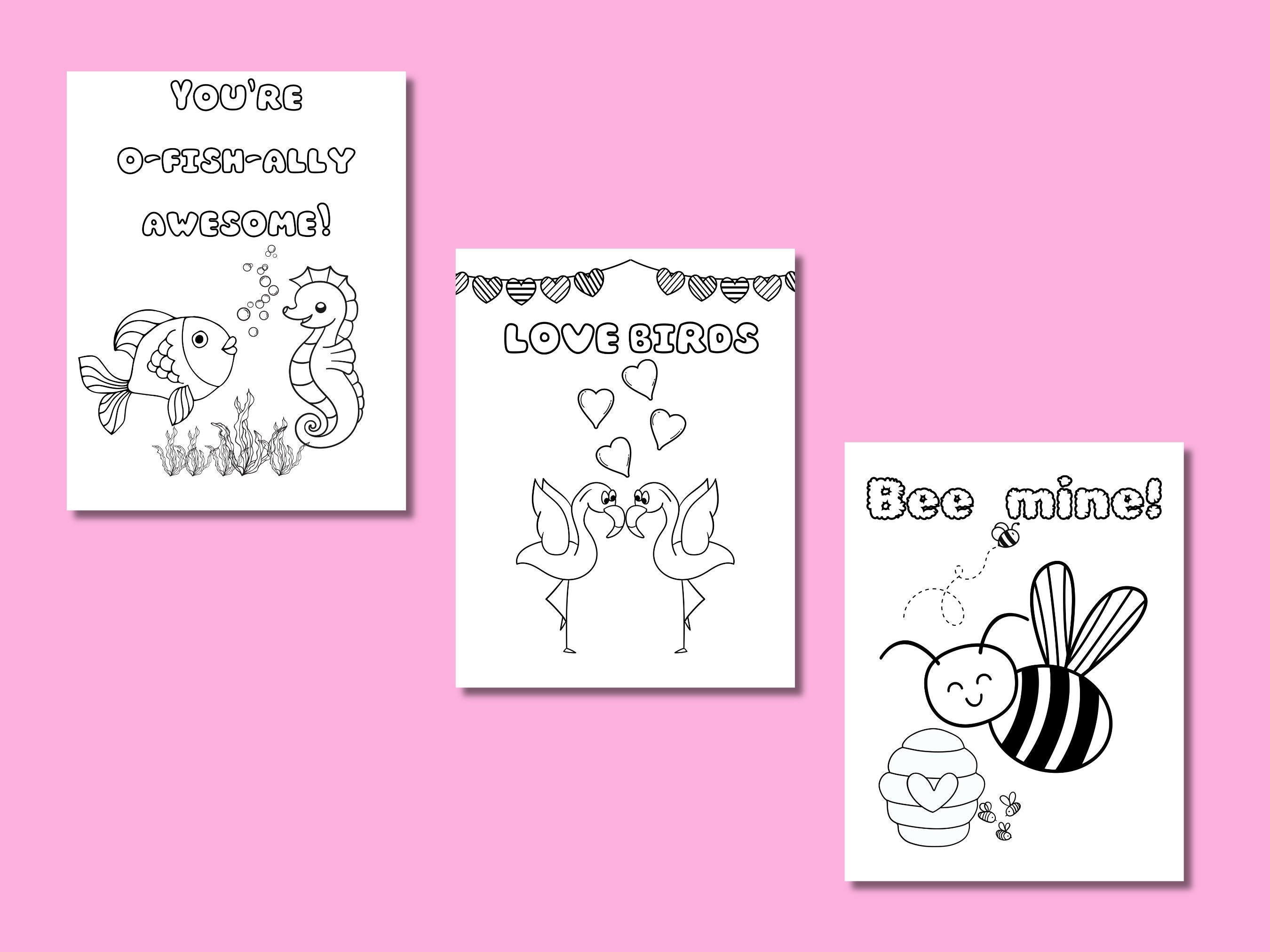 Printable Valentine Coloring Pages| Printable Valentine Activities for ...