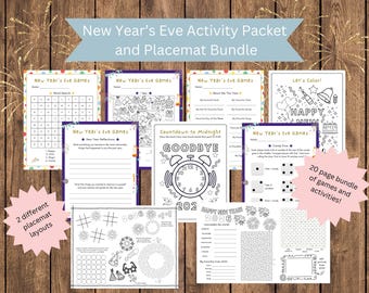 New Year's Eve Activity and Placemat Bundle (Printable)