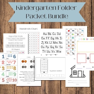 Kindergarten Resource Bundle: Homeschool Student Reference Sheets (Printable)
