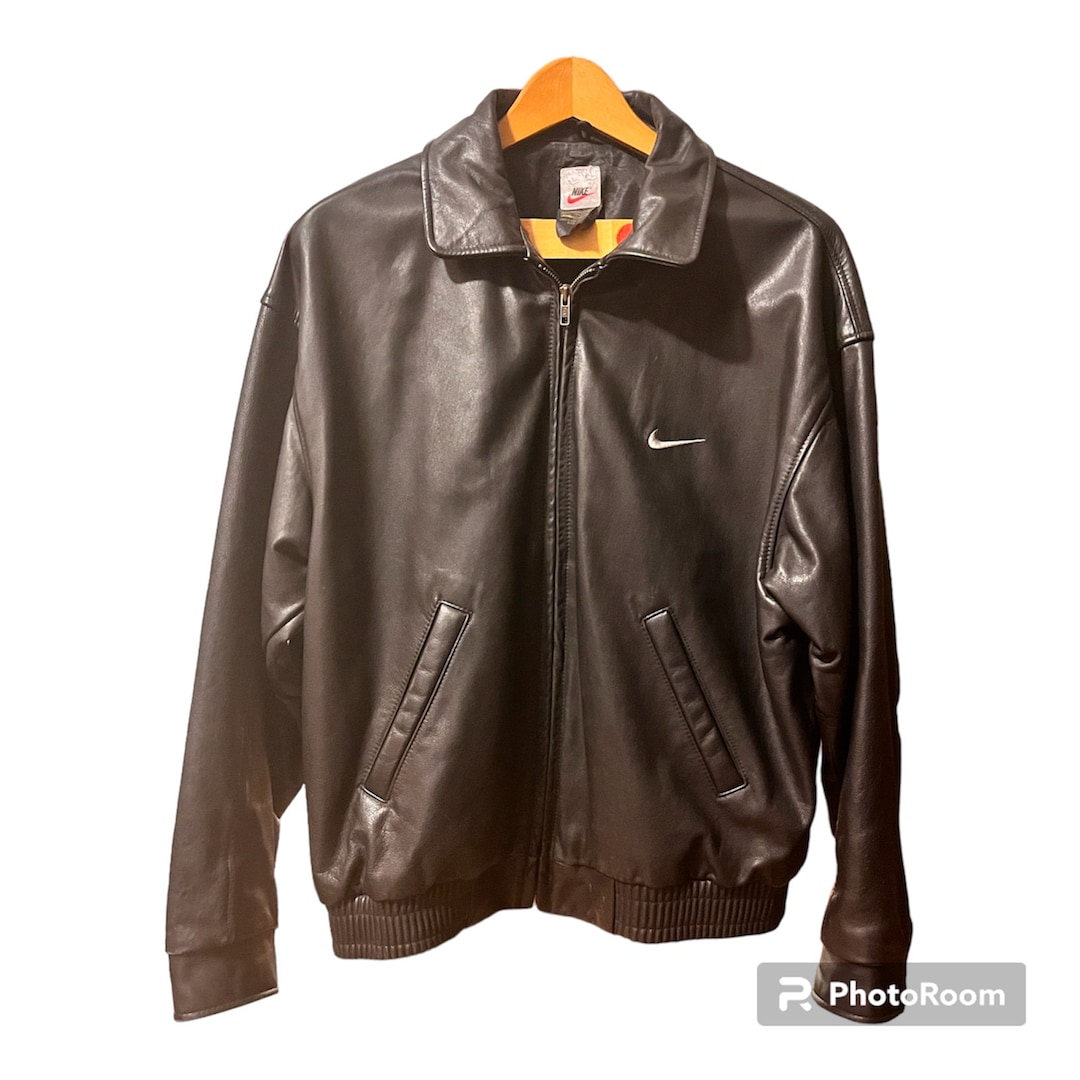 mens nike leather jacket