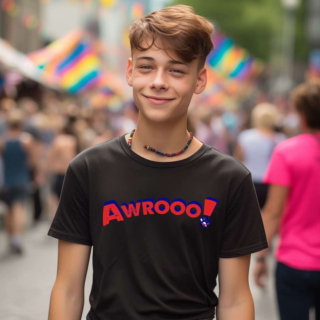 Pup Play Human Pup Pride Awrooo LGBTQ T shirt For Gay Pup Pride Bella pup-play-human-pup-pride-awrooo-lgbtq-t-shirt-for-gay-pup-pride-bella