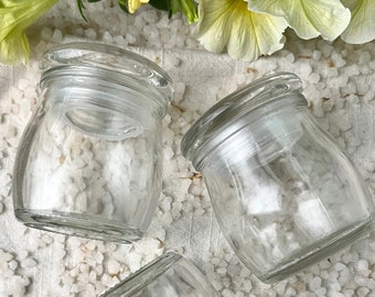 10 Small Glass Jars with Glass Lid for Apothecary Jar Empty Glass Jar for Candle 2 oz Glass Jar for Party Favor Upscale Glass Jar Bundle