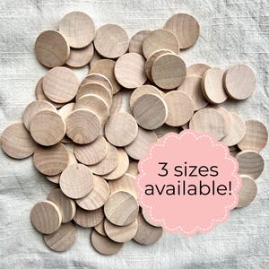 50 Blank Wooden Token Wood Coins Blank wood Token for kids reward token blank bucket list token gaming piece DIY wood disc round wood circle