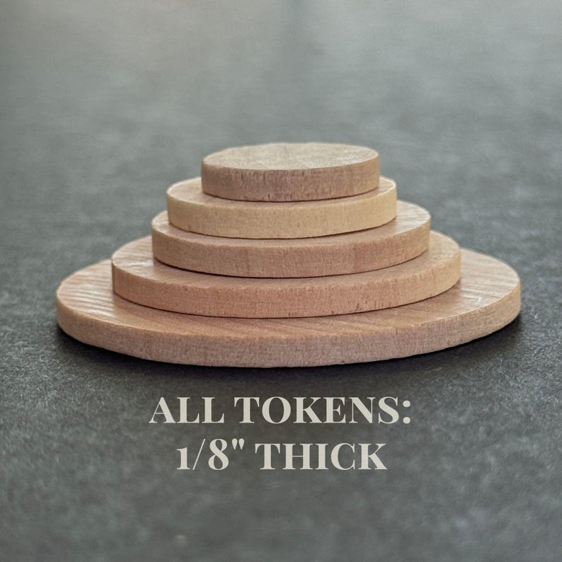50 Blank Wooden Token Wood Coins Blank wood Token for kids reward token blank bucket list token gaming piece DIY wood disc round wood circle image 3