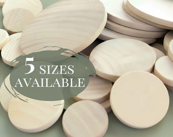 50 Blank Wooden Token Wood Coins Blank wood Token for kids reward token blank bucket list token gaming piece DIY wood disc round wood circle