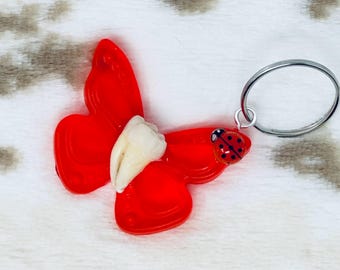 Human tooth fairy keychain, 100% real human tooth fairy keychain, unique gift, novelty gift