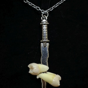 Real human tooth necklace , tooth necklace ,  human tooth necklace, human tooth jewelry, costume jewelry