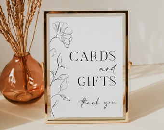 Floral Baby Shower Sign Template: Elegant Cards & Gifts (Digital Download)