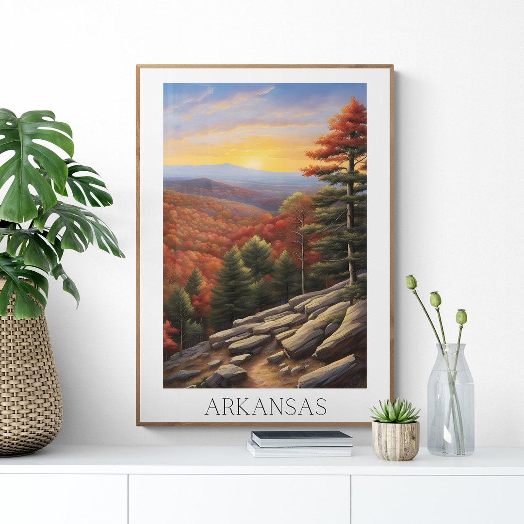 Arkansas Travel Poster Arkansas Print Arkansas Wall Art Etsy