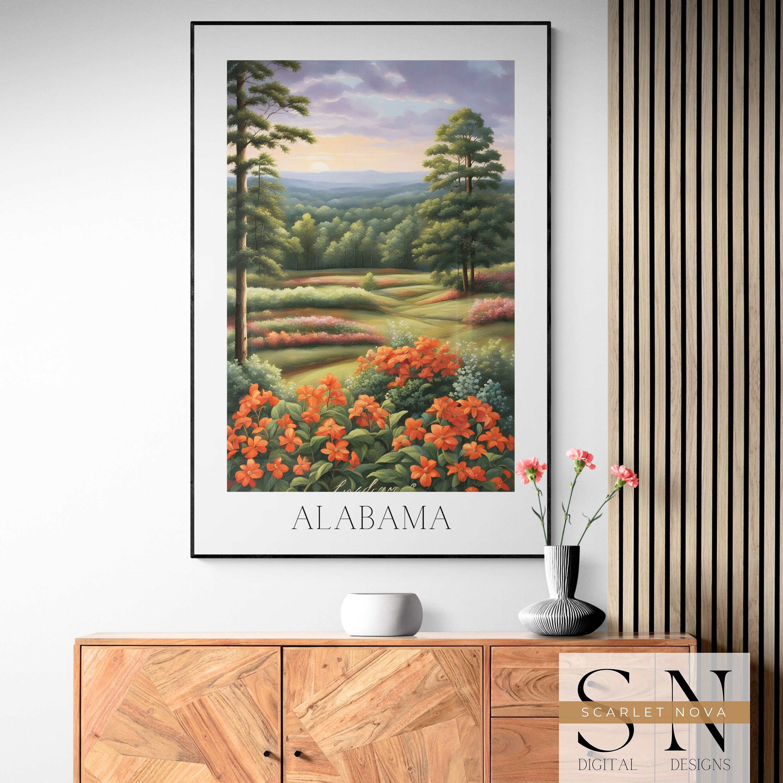 Alabama Travel Poster, Alabama Print, Alabama Wall Art, Alabama Gifts ...