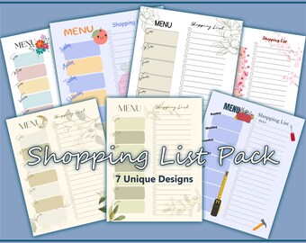 Downloadable Shopping Lists Pack