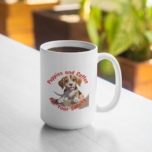 Beagle Puppy Ceramic Coffee Mug, Dog Lover Gift