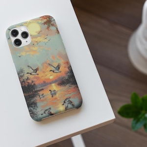 Phone Case, Tough Mallard Duck Graphic, Protective Phone Cover, Strong Phone Case, Hard Phone Case, iPhone Google Samsung Cases