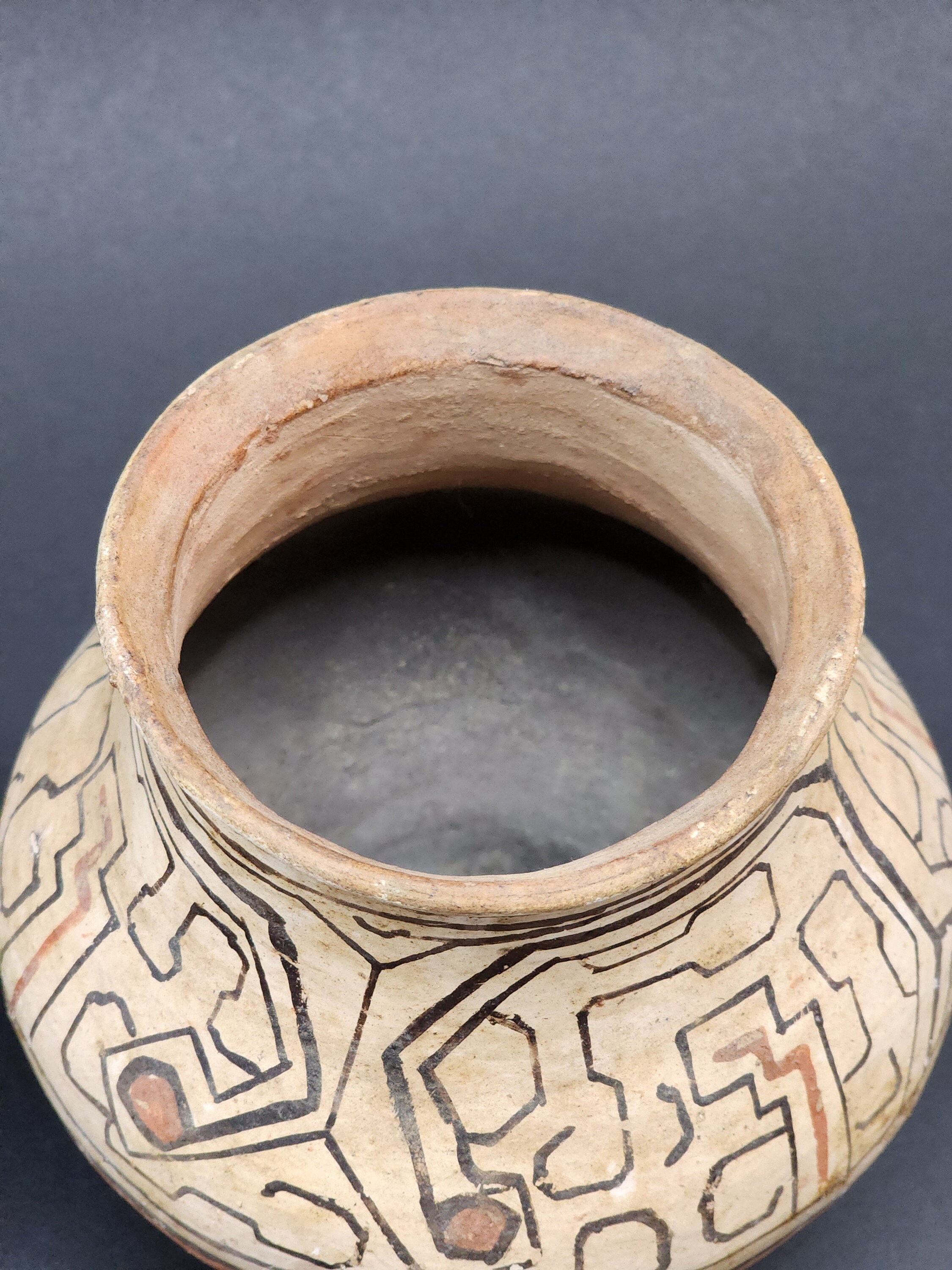 Antique Peruvian Shipibo-conibo Polychrome Pottery Bowl