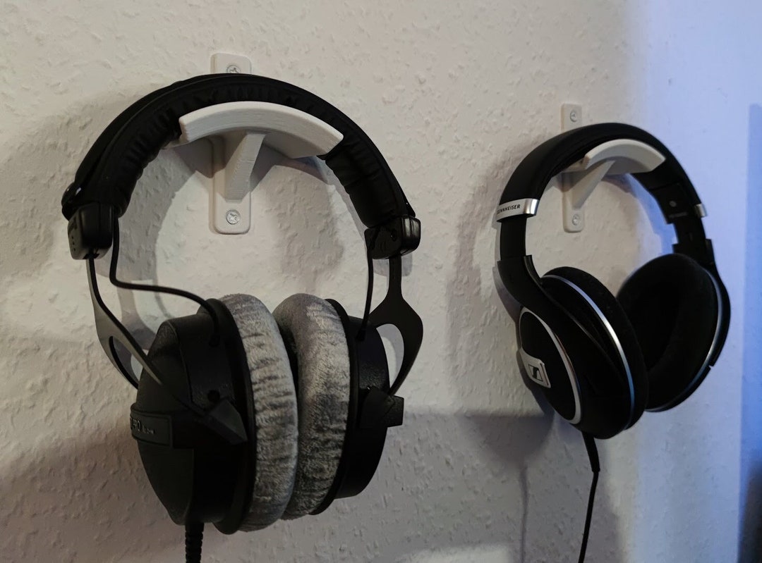 Headphone Holder Wall Mount for Headset Organizer Minimal Earphones Storage for Gaming Desk Side
