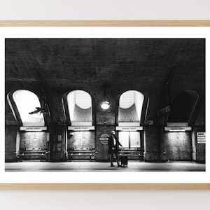 London Art Print - Baker Street Underground Station - Minimal Black and White Photographic Print - Wall Art | London Gifts | Home Decor