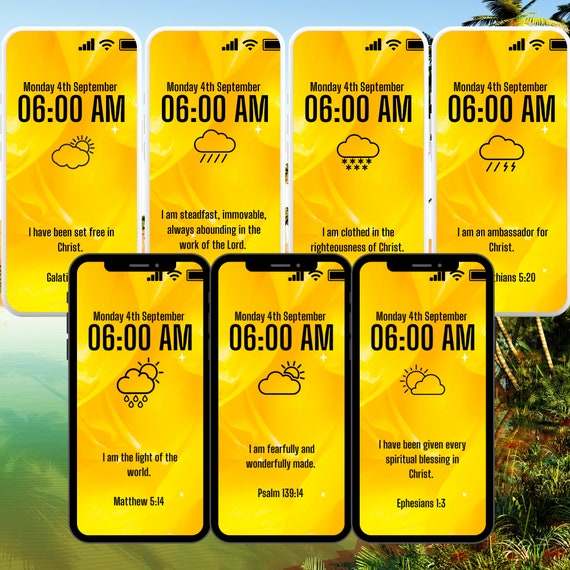 7 Affirmation Phone Wallpapers, Scripture Wallpapers, iOS and Android Wallpapers, Spiritual Phone Wallpapers, Biblical Phone Wallpapers