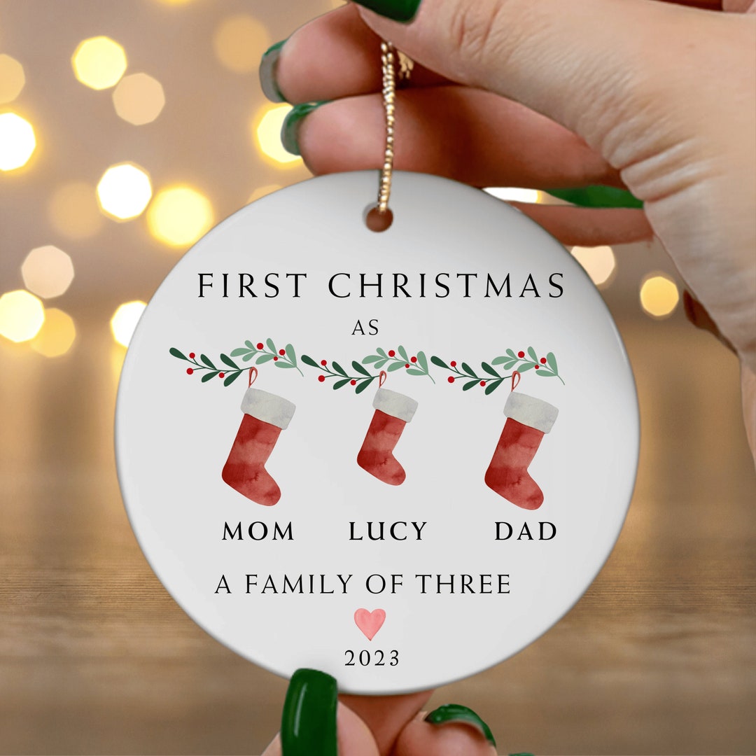 Family Of Three Christmas Ornaments 