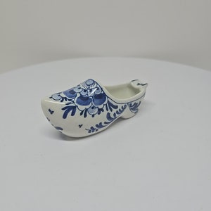 Vintage Delft Blue Small Clog Ashtray Hand Painted Holland D17