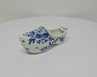 Vintage Delft Blue Small Clog Ashtray Hand Painted Holland D17