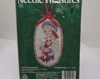 Vtg Steven Ornament Stickset Nadel Treasures Jan Hagara D16