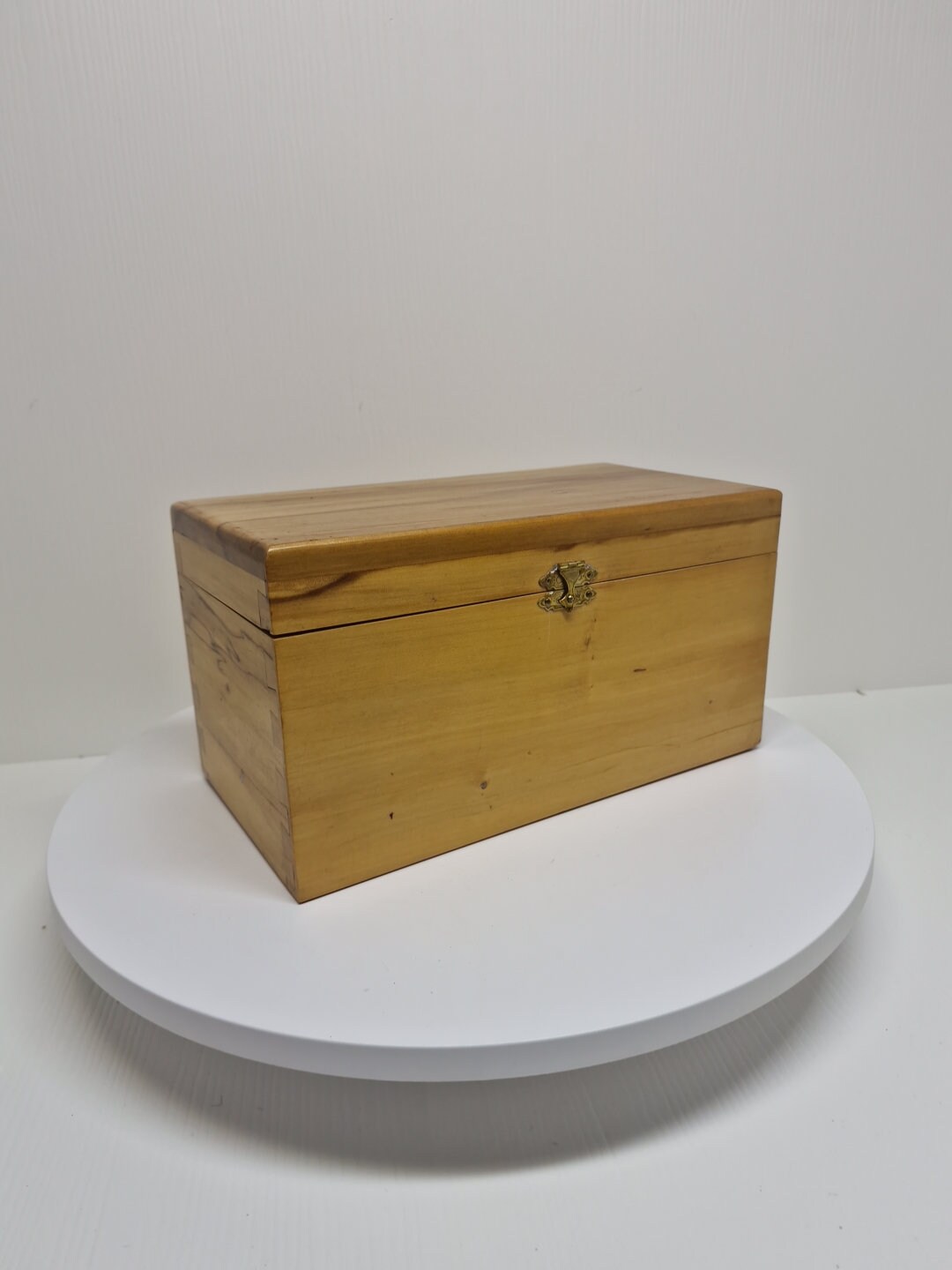 Vintage Wooden Jewelry Trinket Box Treasure Hand Carved Signed 11