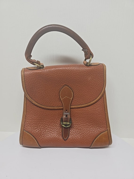 Vintage Dooney and Bourke brown leather handbag D1