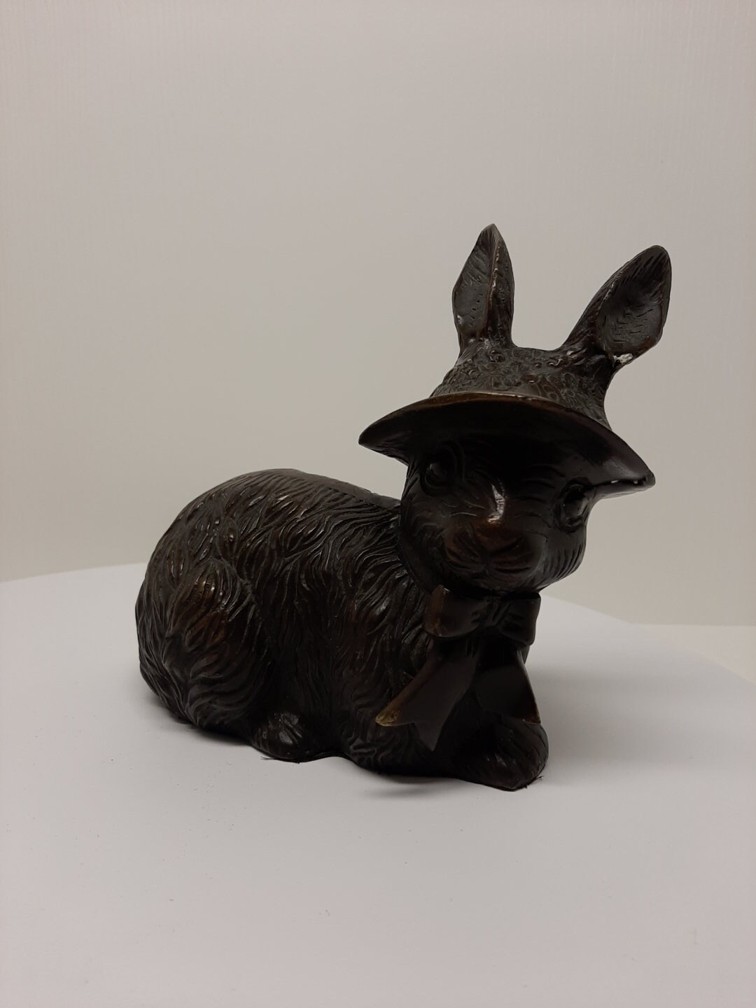 VTG ブロンズ仕上げ 真鍮製 ウサギの彫刻 ホームデコレーション