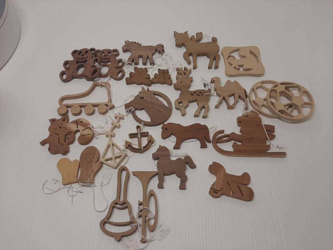 Figurines Wooden Animals Ready to Paint Handcraft (set of 24) D2 - Etsy