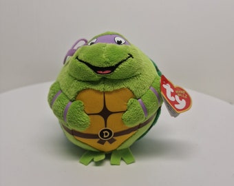 TY Beanie Ballz TMNT Donatello Plush Toy 2014 NWT