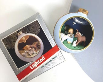 Hallmark Keepsake Ornament The Animals Speak Christmas Magic Lighted 1989 D51