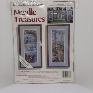 ColorArt Kit de punto de cruz contado Rose Colonnade #02667 Barbara Halls 1992 NUEVO