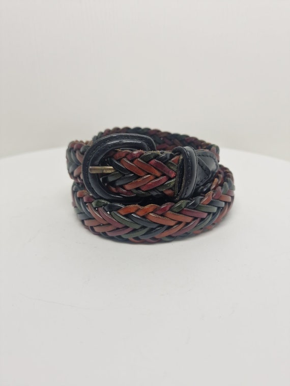 County Seat Braided Genuine Leather Belt Rope Multicolor Sz  display picture 1