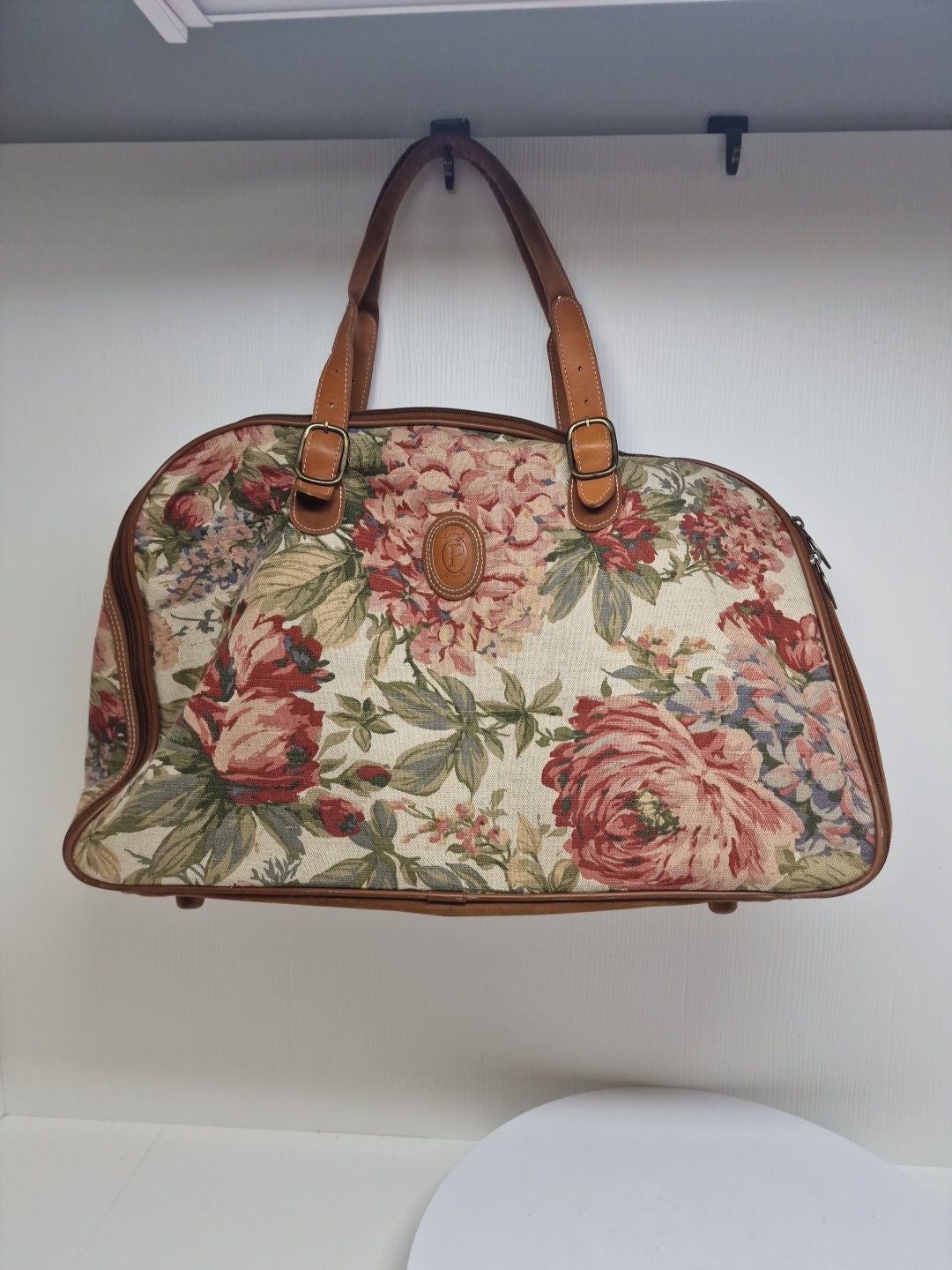 Protocol Floral Tapestry Vintage Overnight XL Large Travel Luggage Shoulder Bag Etsy UK