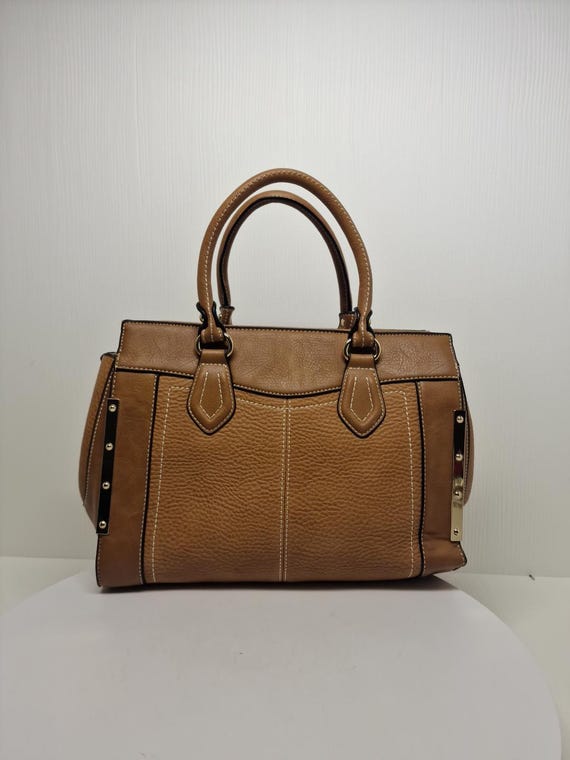 Aldo Brown Tan Faux Leather Womens Tote Purse Handbag Shoulder Bag D13 Etsy Sweden