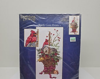 Candamat Designs kit "Winter Basket" #51290Fabric. D22