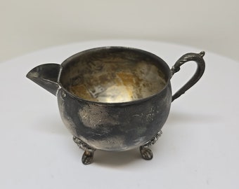 Vintage Morgan Silverplated Creamer 3” Tall D35