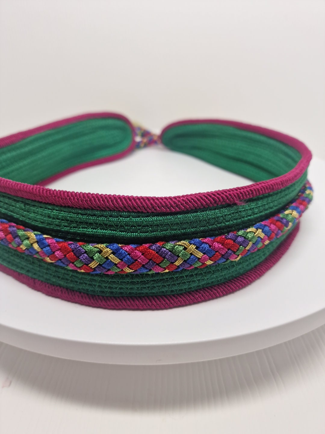 Vintage Fabric Multicolor Belt Size Large (L) Length 58 in  display picture 1