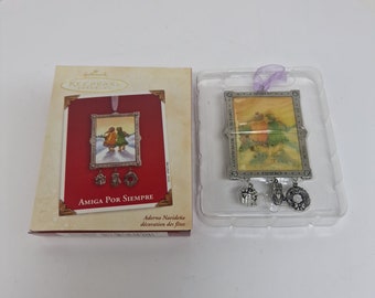 2003 Hallmark Keepsake Christmas Ornament FOREVER FRIEND Frame, Charms Metal D51