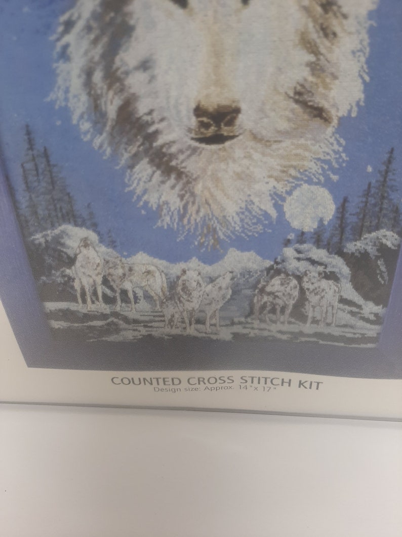 DMC Counted Cross Stitch Kit Expert Born Free Night Of The Wolves K3659US D22 image 6