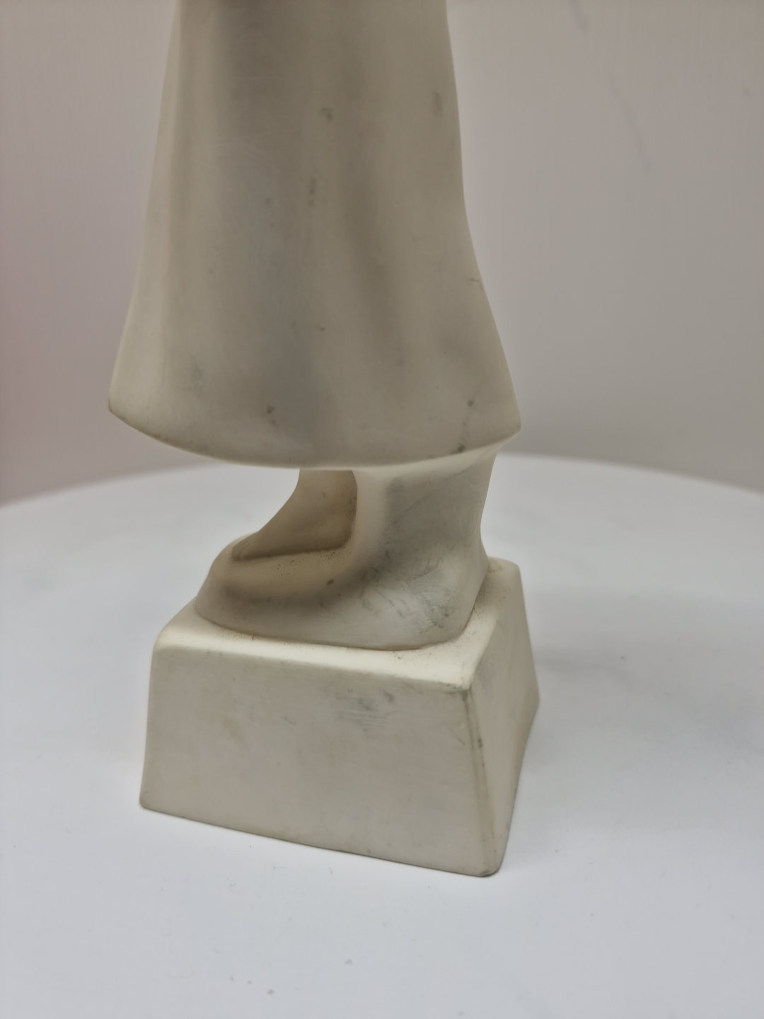 Rare Sculpture 10.5''T Girl with Bird Stone Lite by Studio