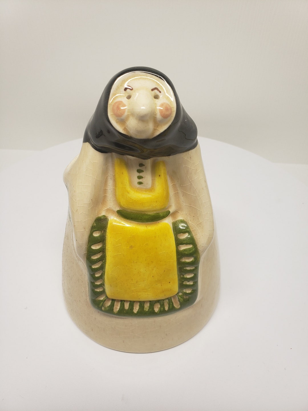 Vintage Kitchen Witch Baba Yaga Ceramic Pottery Utensil Holder Kitchen ...