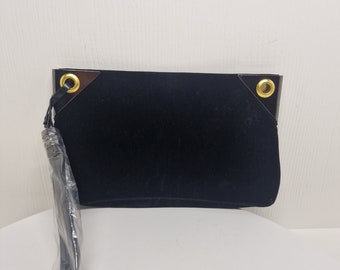 ブラックベルベット薄型クラッチ - Etsy 日本