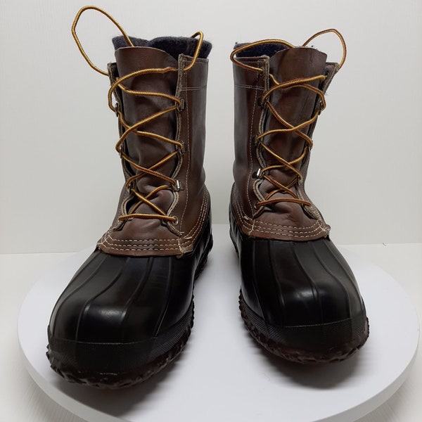 Vintage Boots by L.L.Bean Mens Us Sz 11 Made in Freeport Maine USA Hunting Shoe Warm