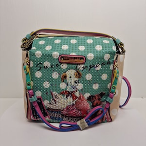 Nicole Lee Sweet Cupcake Schultertasche Dual Handle Hunde USA Taschen
