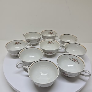 Chodziez Margaret 12 Tea Cups Vintage Rare Made In Poland, No Saucer D58