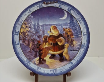 Christmas Bradford Exchange "Checking It Twice” Limited Edition Christmas Plate
